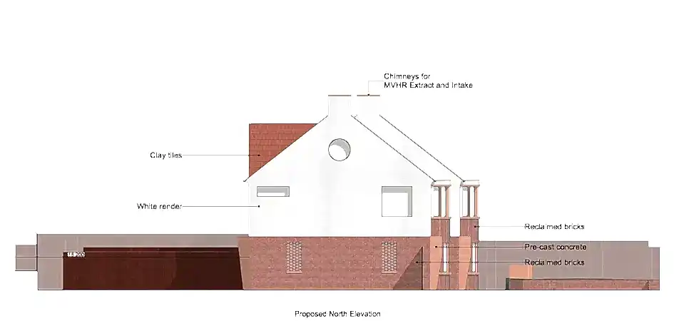 RISE-Design-Studio-Architects-Greenwich-Three-Houses-Backland-Development-Sustainable-Architecture-4DR-02-Side-Elevation
