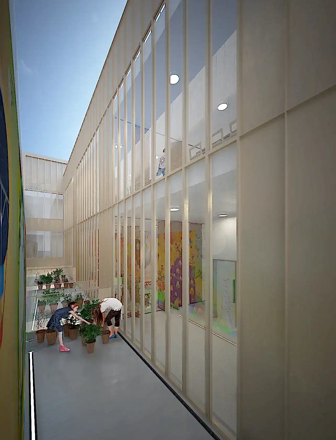 RISE-Design-Studio-Architects-Lyceum-School-Shoreditch-3AF-02-Interior-Patio-View