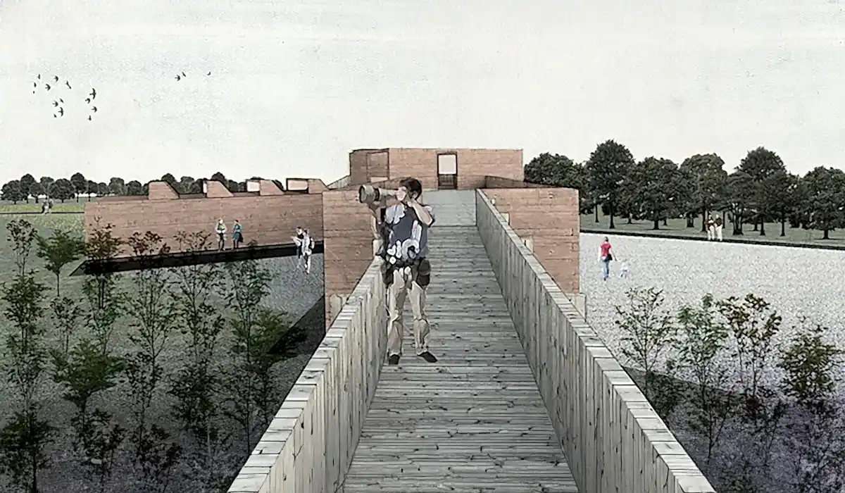 RISE-Design-Studio-Architects-Visitor-Hub-Langley-Vale-Woodland-Trust-1MC-Walkway-View