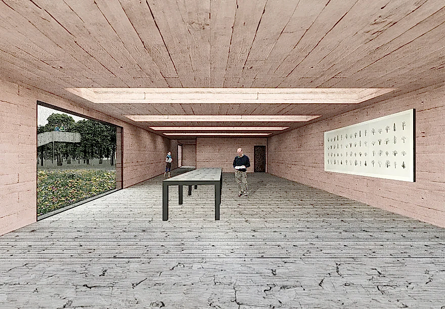 RISE-Design-Studio-Architects-Visitor-Hub-Langley-Vale-Woodland-Trust-3AF-04-Exhibition-View