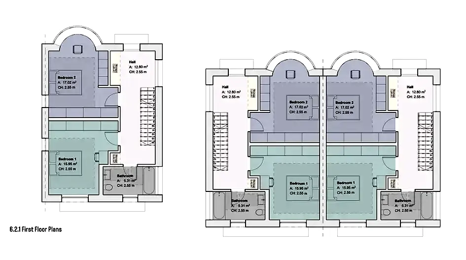 RISE-Design-Studio-Architects-Greenwich-Three-Houses-Backland-Development-Sustainable-Architecture-4DR-04-First-Floor-Plan