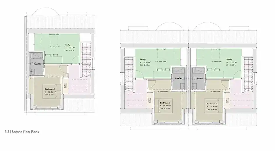 RISE-Design-Studio-Architects-Greenwich-Three-Houses-Backland-Development-Sustainable-Architecture-4DR-05-Second-Floor-Plan