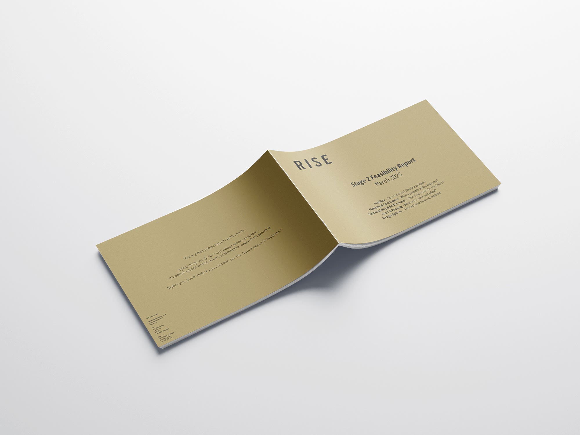 Front cover of an Architectural Feasibility Study for a house in Hampstead in North London